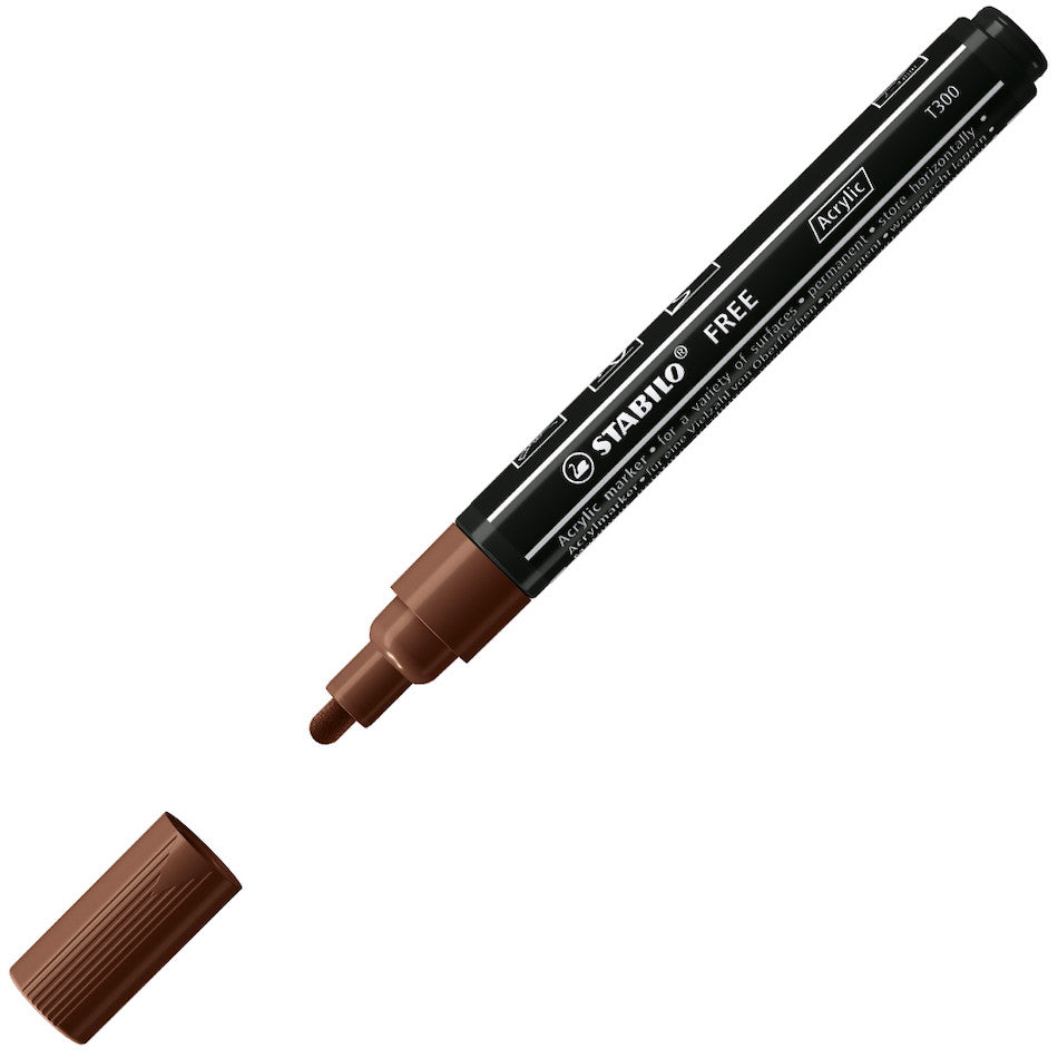 STABILO FREE T300 Acrylic Marker Pen Bullet Tip 2-3mm by STABILO at Cult Pens