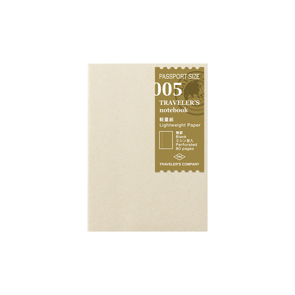 TRAVELER'S COMPANY Notebook Refill Passport Size Light Paper by TRAVELER'S COMPANY at Cult Pens