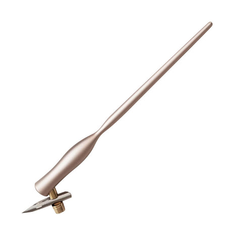 Tom's Studio Flourish Curve Oblique Nib Holder Rose Gold by Tom's Studio at Cult Pens